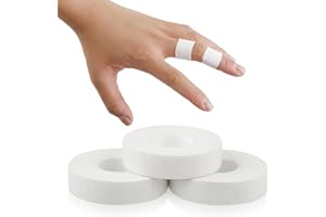 YUXIANLB Finger Tape, 0.5 Inch x 10 Yard White Athletic Tape Extra Strong Adhesive, 3 Rolls Sport Tape, Medical Tape, Foot Tape for Rock Climbing, Grappling, Basketball, Lifters and BJJ Finger Tape