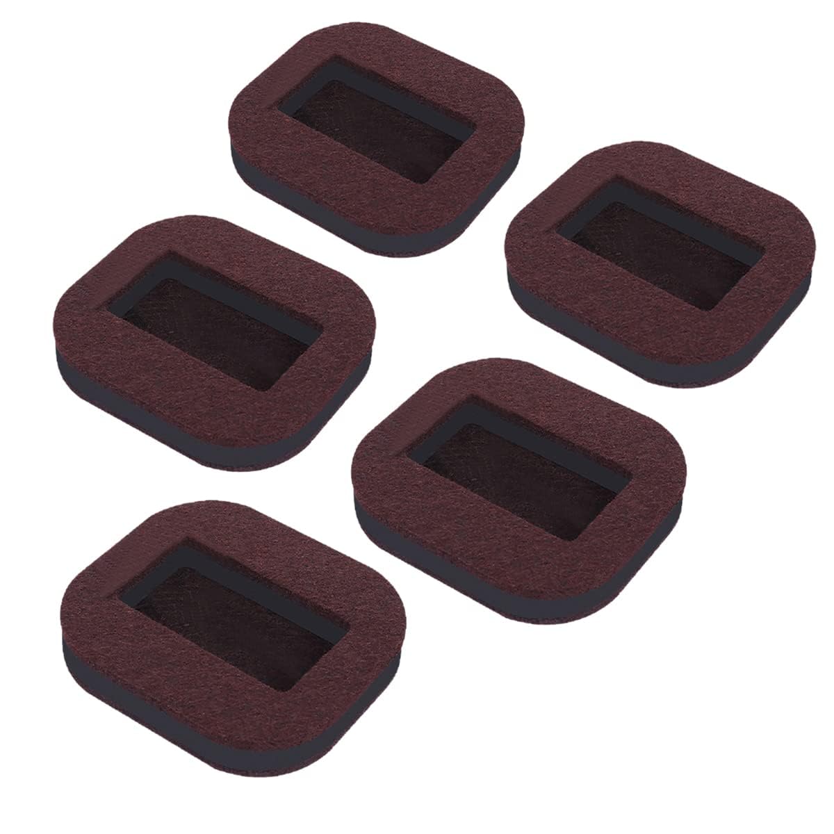 Jagowa Furniture Caster Cups,5PCS Bed Wheel Stoppers with Non-Slip Base for Floor Protection of Most Furniture Wheels. Beige Brown Castors