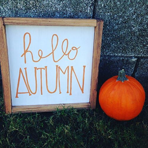 Hello Autumn sign - wall hanging - holiday decoration