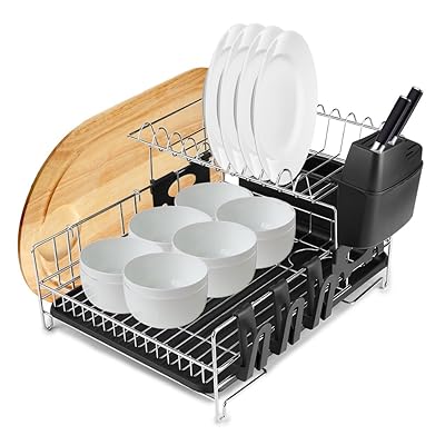 Compact 2-Tier Stainless Steel Dish Drainer with Zambia Ubuy