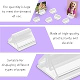 BLMHTWO 24 Pcs Card Stands Acrylic Triangle Base Display Stands Clear view 4