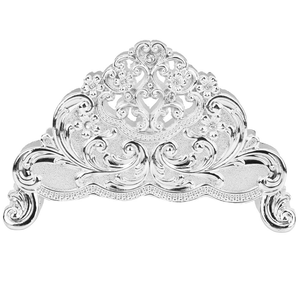 Napkin Holder, Metal Craft Table Tissue Holder Rack Stand for Home, Hotel, Restaurant, Cafe and Office Decor Silver