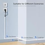shinfly 4.8m Cable Trunking White 15x10mm Self Adhesive 12 Ducts Kit view 5