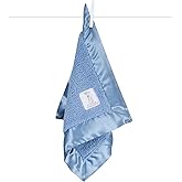 Little Giraffe Baby Blanket - Blanky - Soft Blanket with Satin Trim - Baby Stroller Blanket - Newborn Baby Essentials & Baby Gifts - 17 x 17 - Cornflower