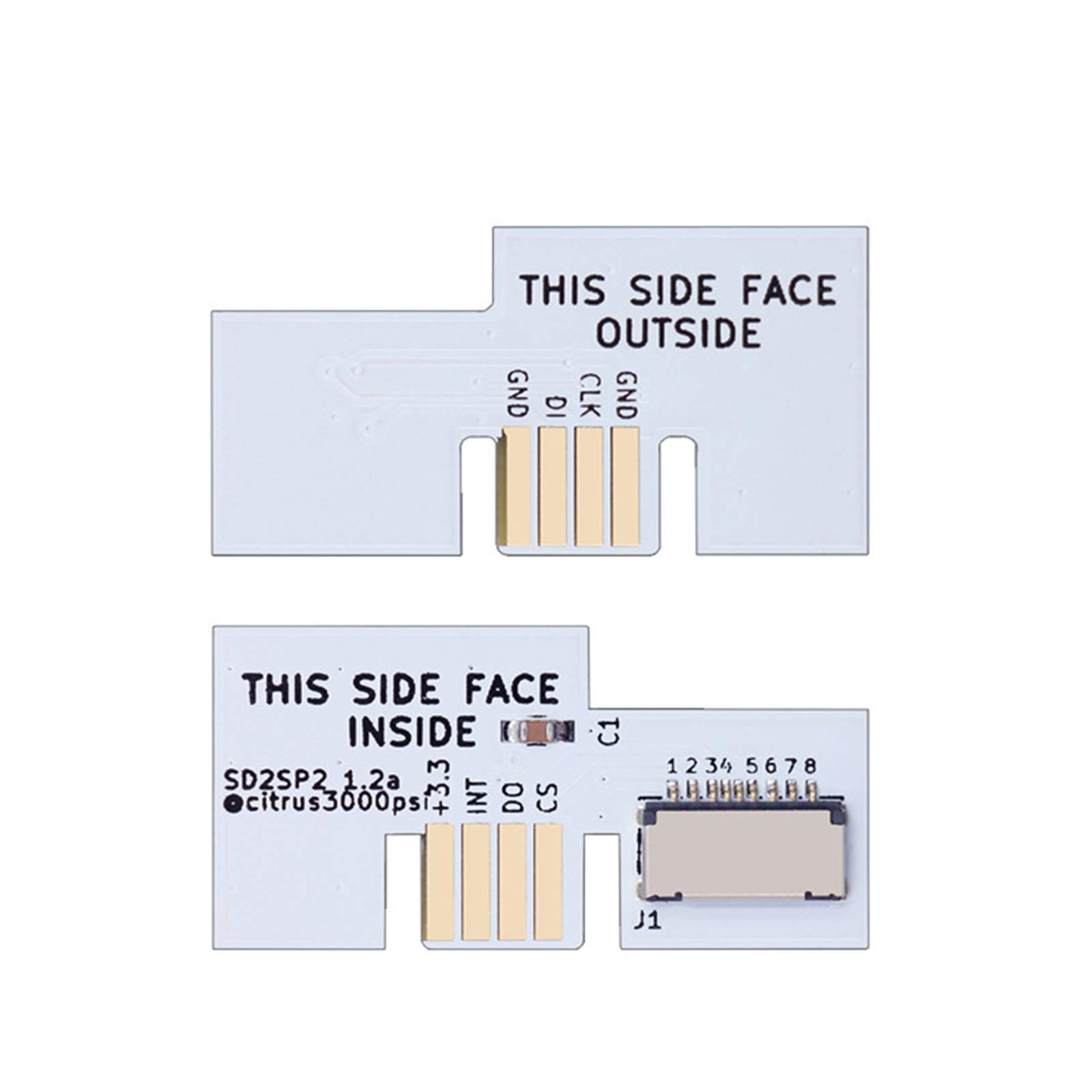 LICHIFIT Professional Micro SD Card Adapter TF Card Reader for Game Cube SD2SP2 SDLoad SDL Adapter (White)