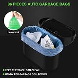 URAQT Car Trash Can with Lid 90 Bags Hooks Compact Car Organizer view 5
