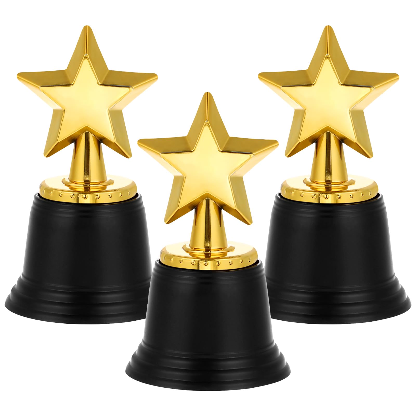 TOYANDONA 6 Pack Mini Star Trophy Award Plastic Gold Mini Trophies Award Trophies for Kids Participation Trophy Small Trophies for Party Favors Rewards Game Prize
