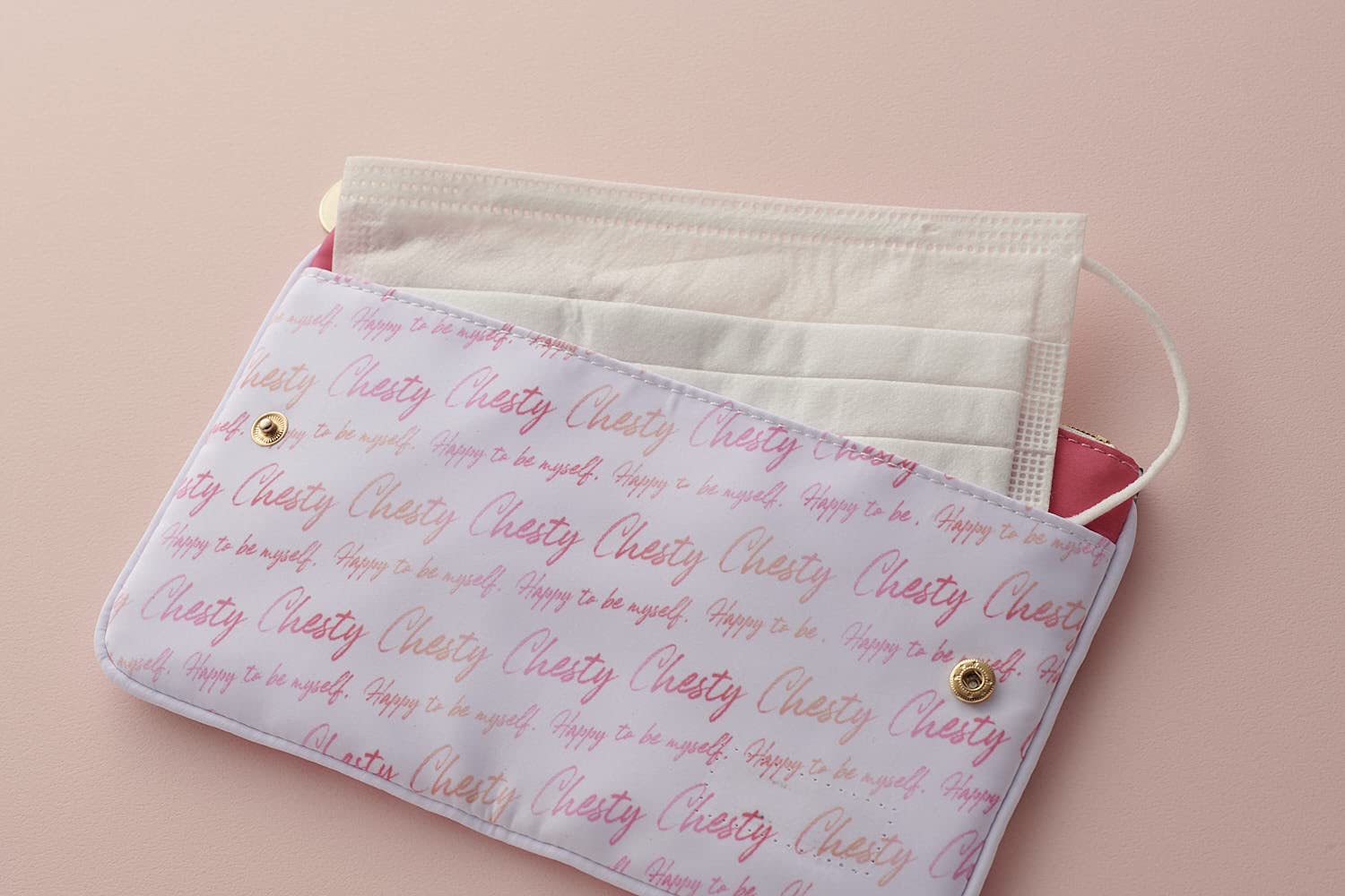 美人百花(びじんひゃっか) 2021年9月号:8/12発売【雑誌付録】Chesty折りたためるマルチマスクポーチ