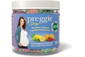 Three Lollies Preggie Pop Drops Pregnancy Nausea Relief Morning Sickness Candy with Essential Oils for Pregnant Women – Flavor Variety Pack, 100 Count