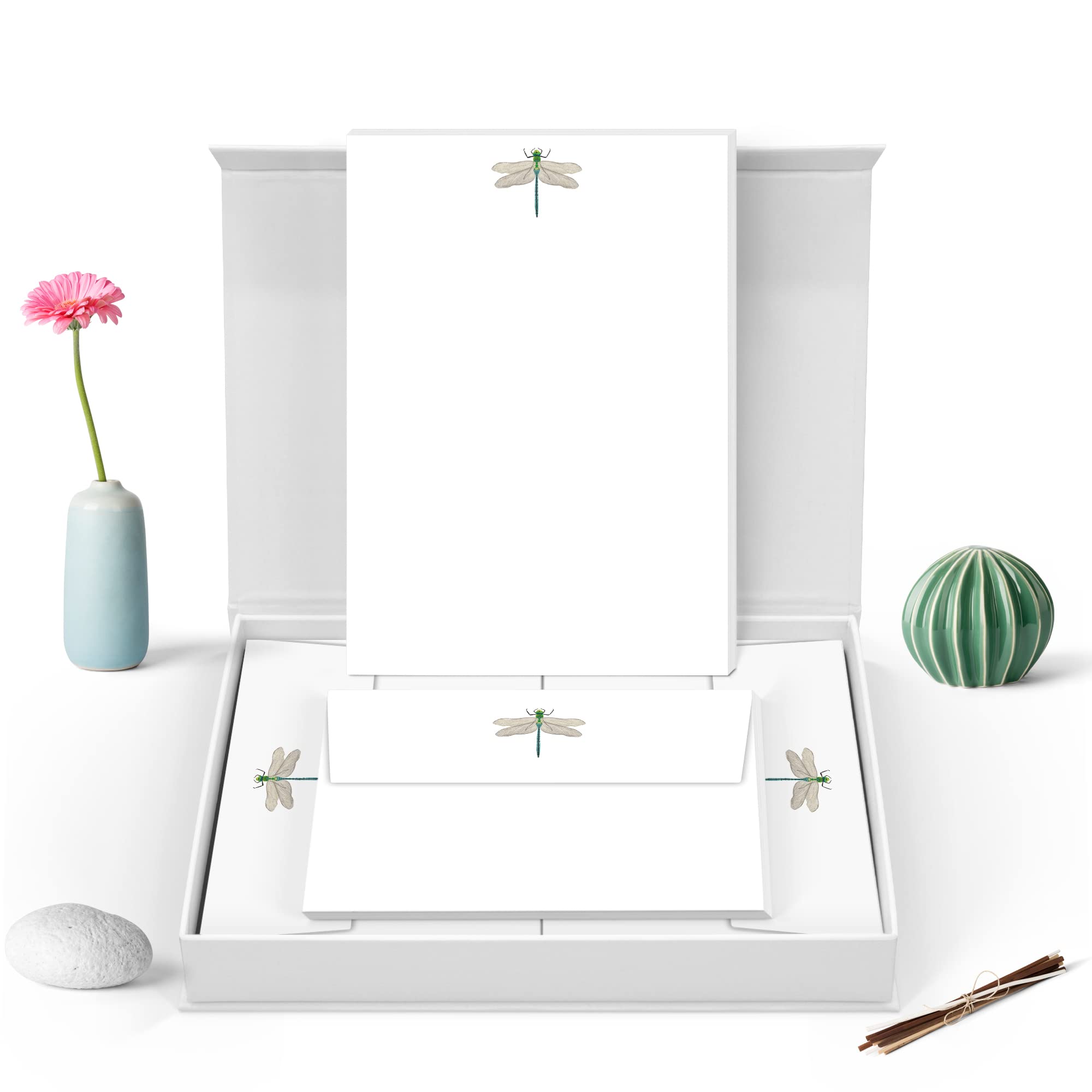 Me Loovely Dragonfly Letter Writing Papers with Envelopes A5 Size Stationery Paper Writing Supplies for School Home & Office | Christmas Gifts (Pack of 20)