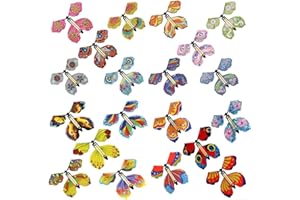Wind Up Flying Butterfly Toys, Sensory Development Activity Cards, Colorful Plastic And Paper Design, 3.9 Inch Size, Pack Of 