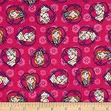 Disney Frozen Flannel Sisters Set Heart Pink Fabric