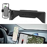 Topfit Cellphone Mount for Tesla Model 3 Model Y Monitor Fixed Clip Safety Cell Phone Holder Stand Wireless Charger Without A