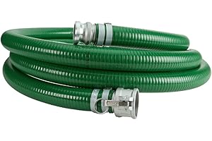 FIREHOSEDIRECT Suction Pump Water Hose With Camlocks - Green Trash Pump Hose - 3" x 15'