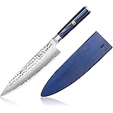 Cangshan KITA Series 8-Inch Chef's Knife with Sheath, High Carbon X-7 Damascus Steel, 501387