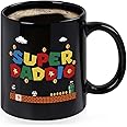 YHRJWN Gifts for Dad, Super Daddio Coffee Mug, Father's Day Gifts from Daughter Son, Dad Gifts, Birthday Christmas Gifts for Dad, Dad Mug, Super Daddio Gifts, Father's Day Gifts, 11 Oz Black