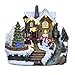 Lightahead Musical Christmas Snow House Figurine with Turning Tree Scene, LED Light with 8 Melodies, for Ages 15 and Above