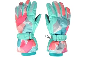 Hiheart Girls Winter Ski Gloves Waterproof Outdoor Thicken Glove