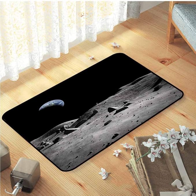 Moon Outdoor Mats, Earth Seen from The Moon Space Debris