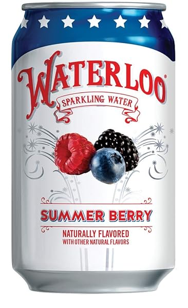 WATERLOO SPARKLING WATER, SUMMER BERRY NATURALLY FLAVORED, 12 FL OZ CANS (PACK OF 12) – ZERO CALORIES AND ZERO SUGAR OR SWEETENERS