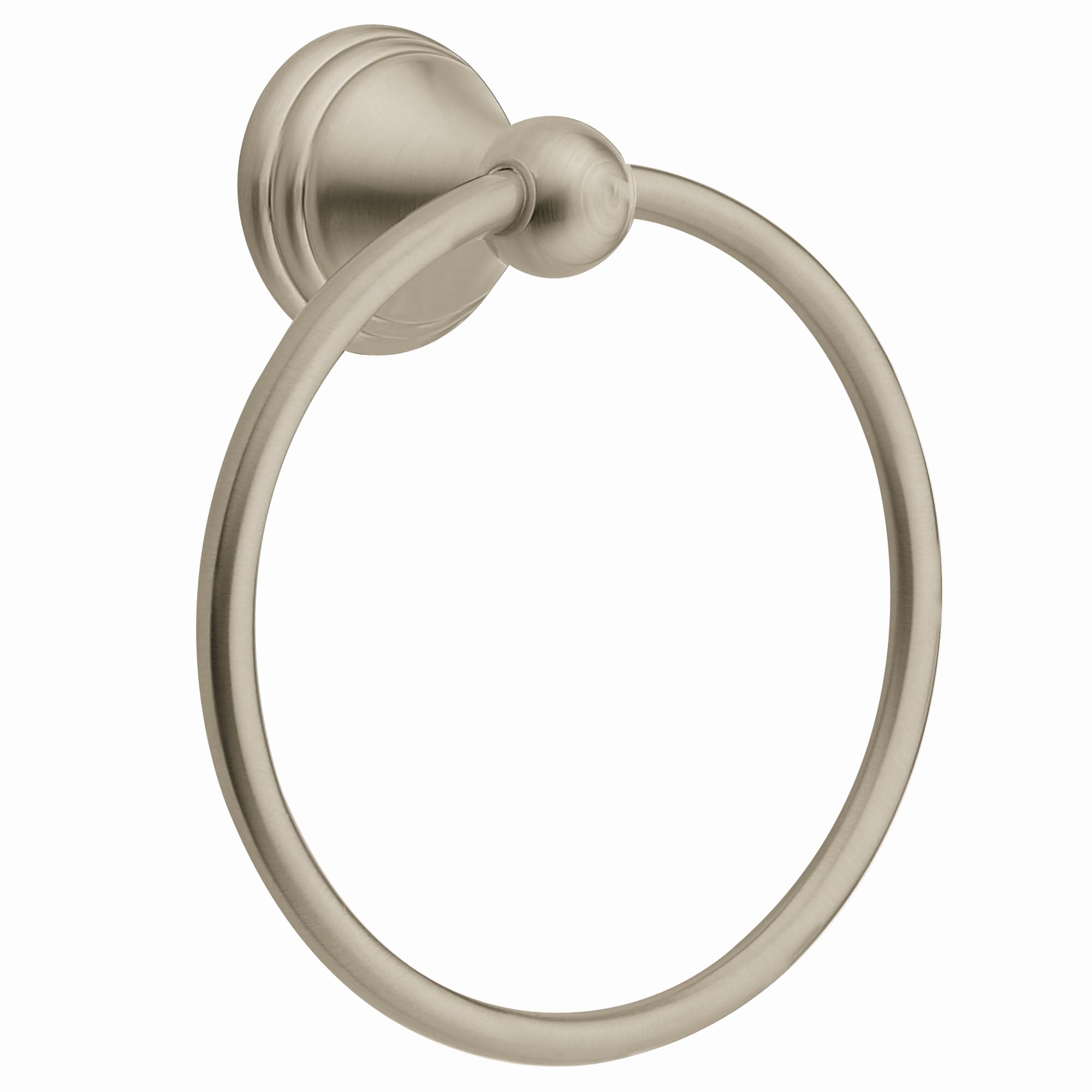 Photo 1 of ***MISSING PARTS***
Moen Preston Collection Spot Resist Brushed Nickel 7-inch Bathroom Hand Towel Ring, Wall Mounted Towel Hanger, DN8486BN