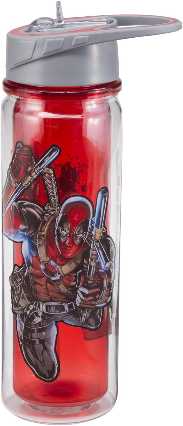 Marvel Deadpool 18 Oz. Tritan Water Bottle Amazon.co.uk Kitchen & Home