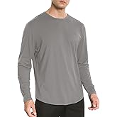 netdraw Men's Ultra-Soft Bamboo Viscose T-Shirt, Curved Hem Lightweight Cooling Cotton Blend Casual Tee