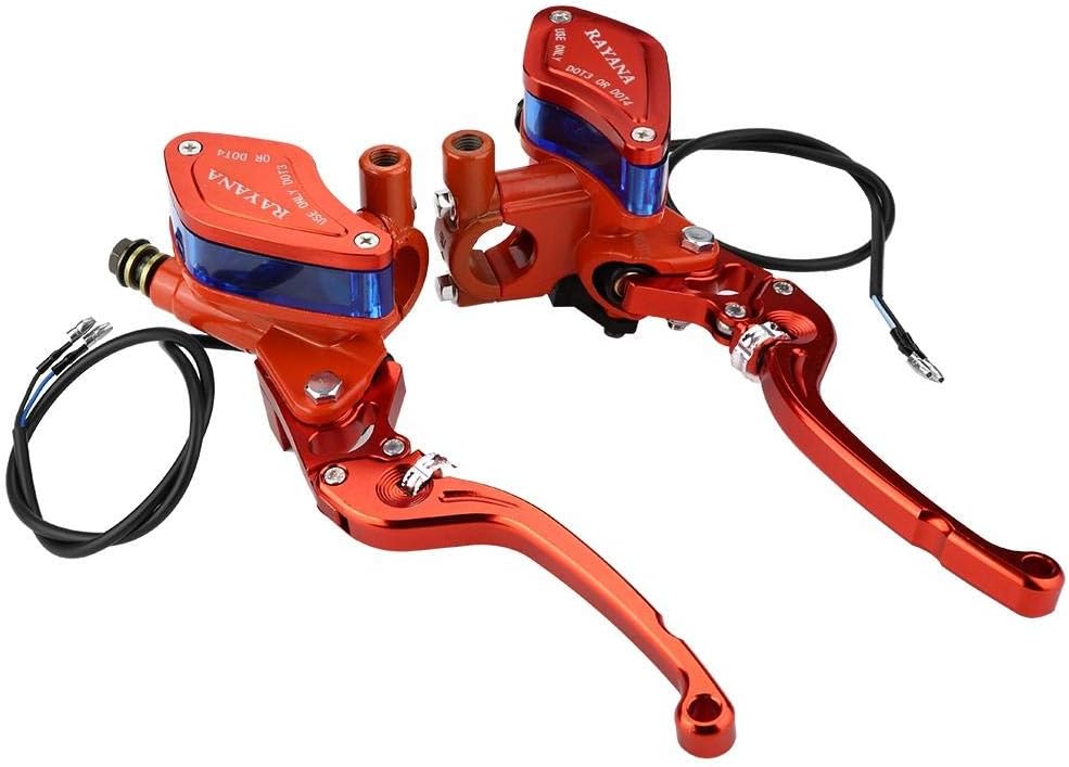 EBTOOLS CNC Brake Clutch 22mm Universal Motorcycle Brake Pump (Orange), red, default - Image 3