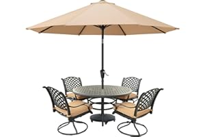 MASTERCANOPY Patio Umbrella for Outdoor Market Table -8 Ribs (10ft,Khaki)