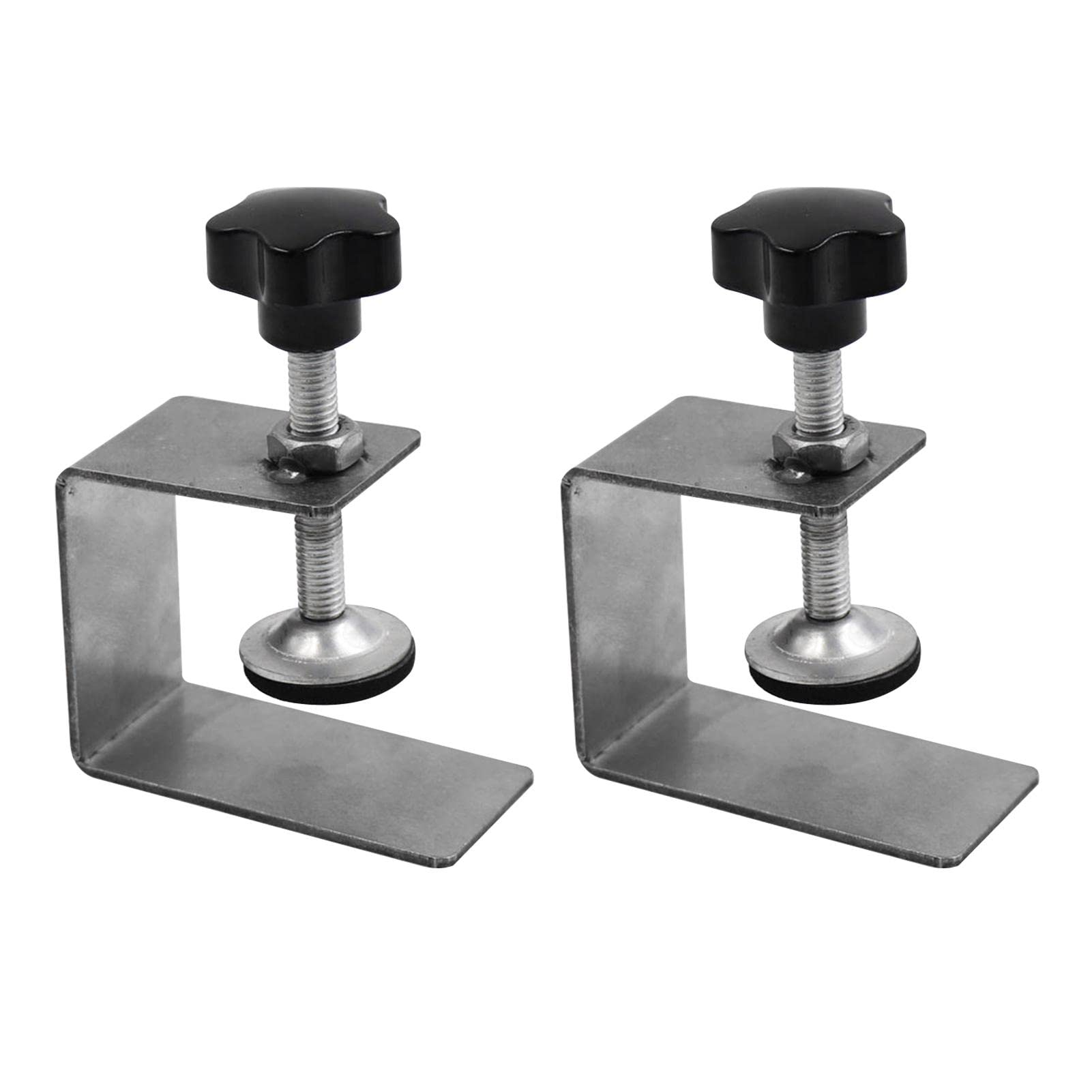 2PCS C Clamp Drawer Front Installation Clamps Heavy Duty Stainless Steel Cabinet Clamps Cabinet Hardware Jig Woodworking Tool for Easy & Fast Installing Frame of Cabinets(Size:S)