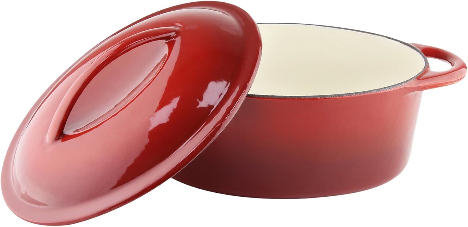 Commichef Provencale Professional Cast Iron Round Casserole Dish & Lid