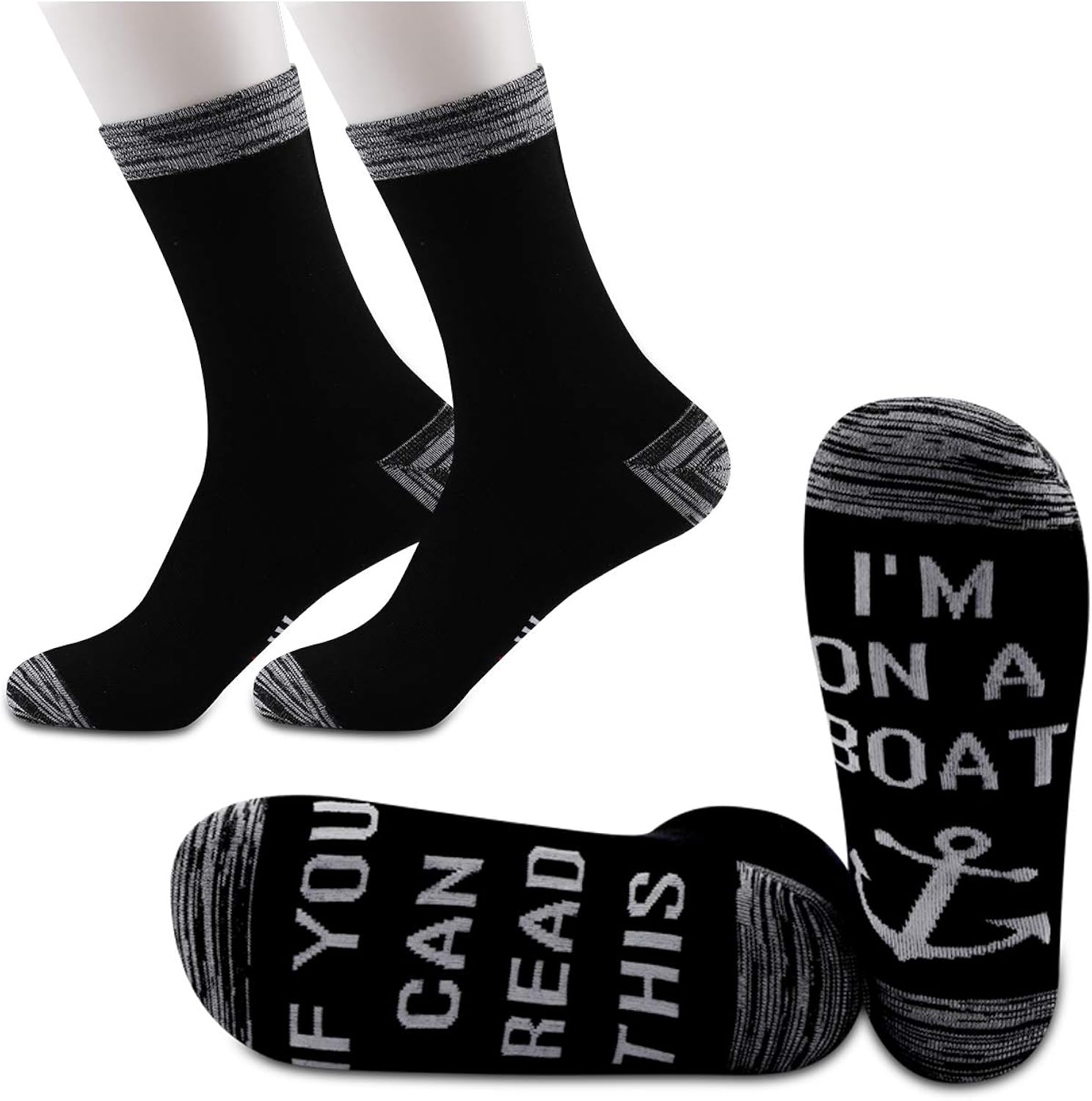 PYOUL 2 pares de calcetines de capitán de barco regalo si usted puede