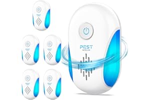 BUGBEAT 2024 Upgraded Ultrasonic Pest Repeller 6 Packs, Indoor Ultrasonic Repellent for Roach, Rodent, Mouse, Bugs, Ant, Mosquito, Mice, Spider, Electronic Plug in Pest Control