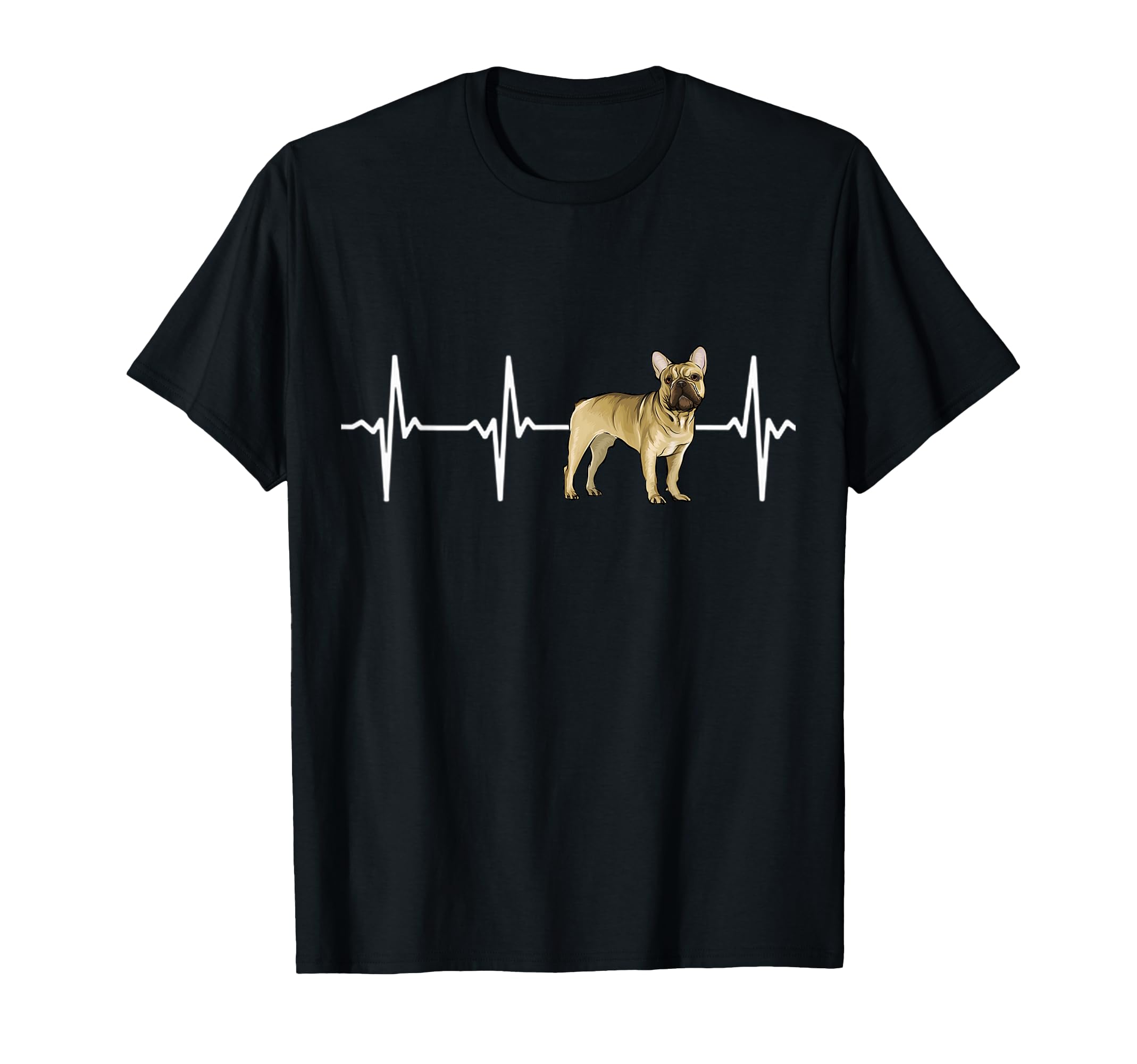 French Bulldog Heartbeat Love My Dog T-Shirt