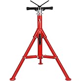 GarveeTech Heavy Duty Pipe Jack Stand, 28 in-52 in Height Adjustable V Head Pipe Stand, Portable Folding Pipe Stand, 2500 LBS