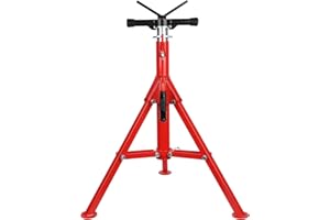 GarveeTech Heavy Duty Pipe Jack Stand, 28 in-52 in Height Adjustable V Head Pipe Stand, Portable Folding Pipe Stand, 2500 LBS