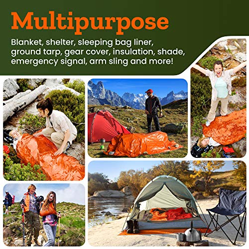 Emergency Blanket 4Pack Space Blankets Preserve up to 90 of Body Heat