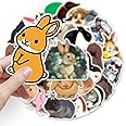 Cute 50 PCS Cartoon Rabbit Stickers Bunny Decals Waterproof Vinyl Assorted Colorful Pack for Kids Teens DIY Skateboard,Water Bottle,Phone Case,Cups