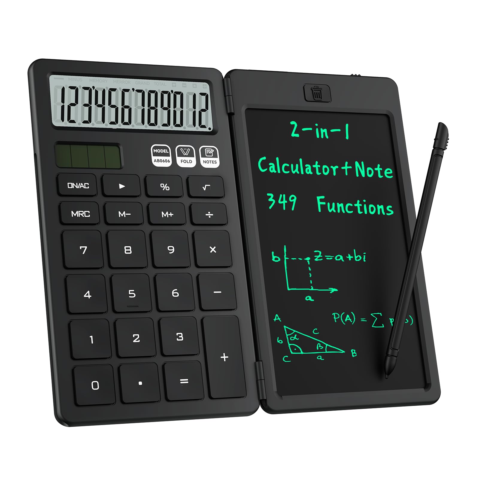 Photo 1 of Desk Calculator with Erasable LCD Notepad Calculators ROATEE Desktop Basic Calculators for Middle School Cute Pocket Simple Calculator Office Desk Accessories Supplies Home Office Essential Big Button