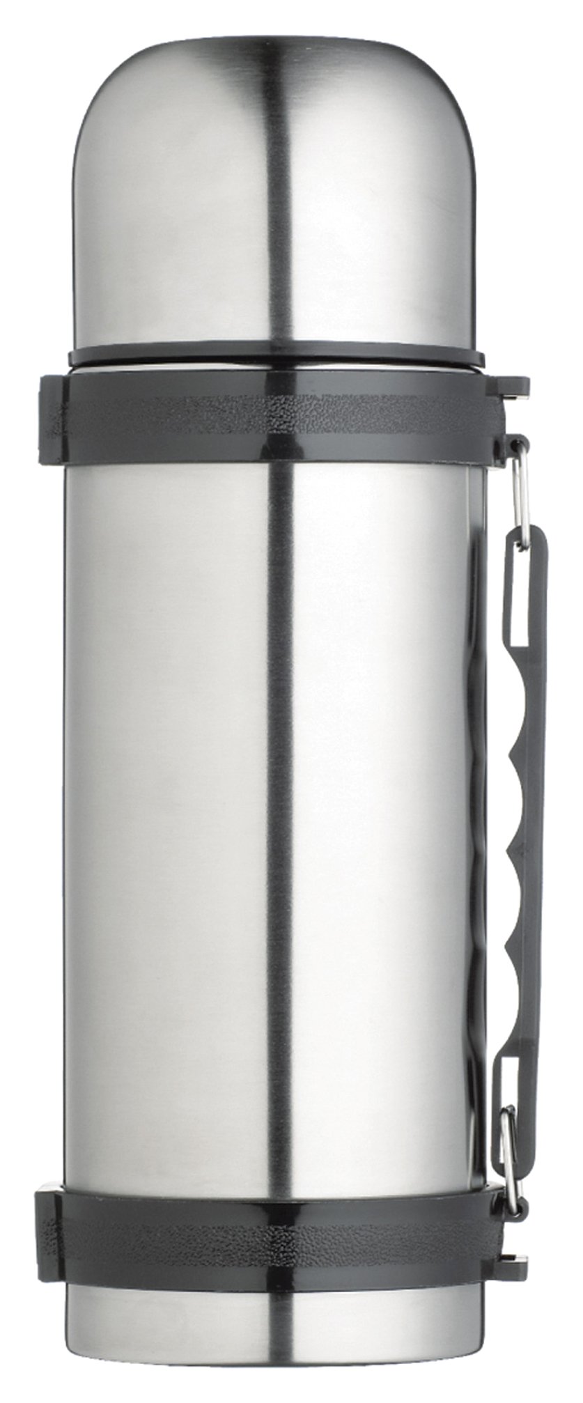 MasterClass Stainless Steel Vacuum Flask with Handle, 750 ml (1.25 Pints), Silver