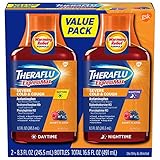 Theraflu ExpressMax Combo Daytime and Nighttime Syrup for Severe Cold and Cough, Berry Cough Syrup (8.3 ounces)