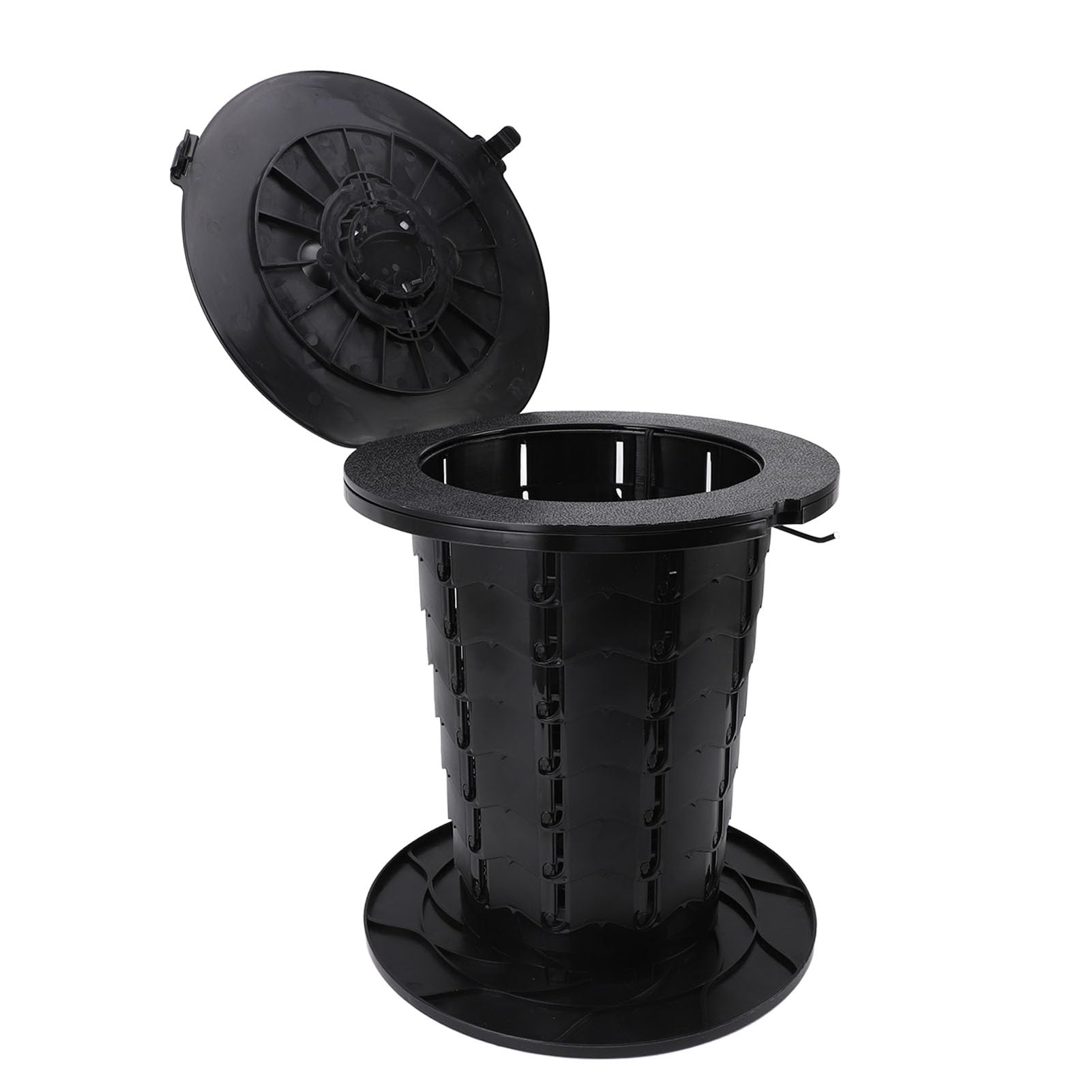 Ausla Camping Toilet, Folding Portable Toilet Adjustable Outdoor Toilet Porta Potty Loo Collapsible Camping Loos Toilet Travel Toilet with Bags for Hiking Fishing Black