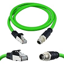 Lonlonty M12 to RJ45 Cat6 Industrial Ethernet Cable