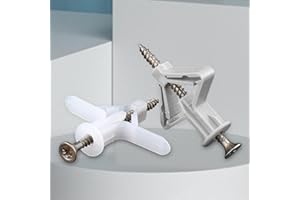 100PCS Plastic Wing Expansion Anchors Screws Aircraft Style Drywall Wall Plugs Secure Mounting Concrete Brick Hollow Walls