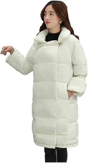 Amazon レディースアウター ジャンパー ロングダウンジャケット 無地 ロング丈 ダウンコート ホワイトダックダウン ボタン カジュアル スポーツ レジャー かわいい 防寒着 秋冬 K Xl ホワイト コート ジャケット 通販
