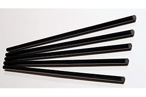 BEST ACRYLICS 5 Pcs 5/16” Diameter x 12” Inch Long Color Opaque Black Acrylic Plexiglass Rods - .313 Dia - 7.9mm Diameter Clear