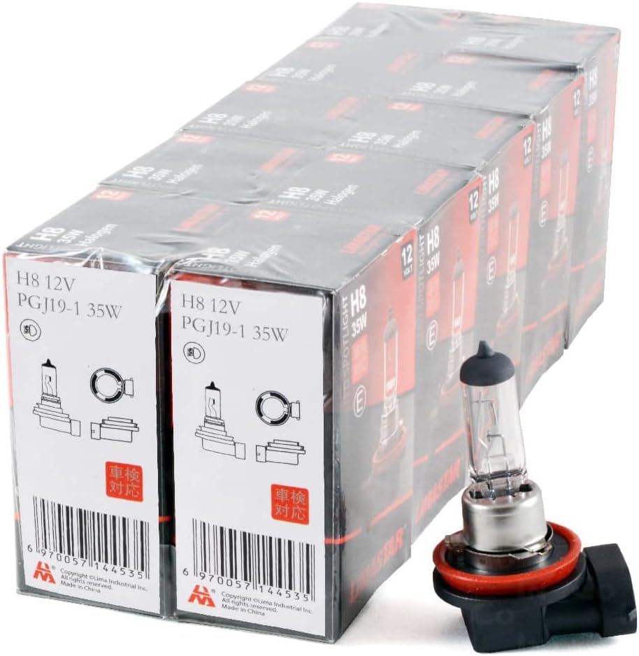 10 Halogen Bulbs 12 V Bulb H8 35 W Socket PGJ19-1 Halogen Headlamp Clear for Nissan Cube (Z110) Note (E11), Qashqai (J11 J11 _), X-TRAIL (T31) Front Fog Lamp