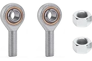 MOUMOUTEN Rod End Bearings, 2PCS SA14T/K M14*1.5 PTFE Composite Material Male Thread Rod End Joint Bearing Self-Lubricating Heim Joint