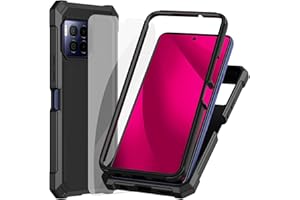 Ailiber for REVVL 7 Pro Case, Metro REVVL 7 Pro 5G Phone Case with Screen Protector, Dual Layer Protective, Shockproof Corner TPU Bumper, Heavy Duty Phone Cover for TMobile REVVL 7 Pro-Black