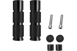 Sandfren 2PCS Motorcycle Foot Pegs, Aluminum M8 CNC Motorbikes Passenger Pedals Footrests, Motorbicycle Rearsets Footpeg Accessories, Universal for 8mm Install Hole Bicycle Dirt Bike (Black)